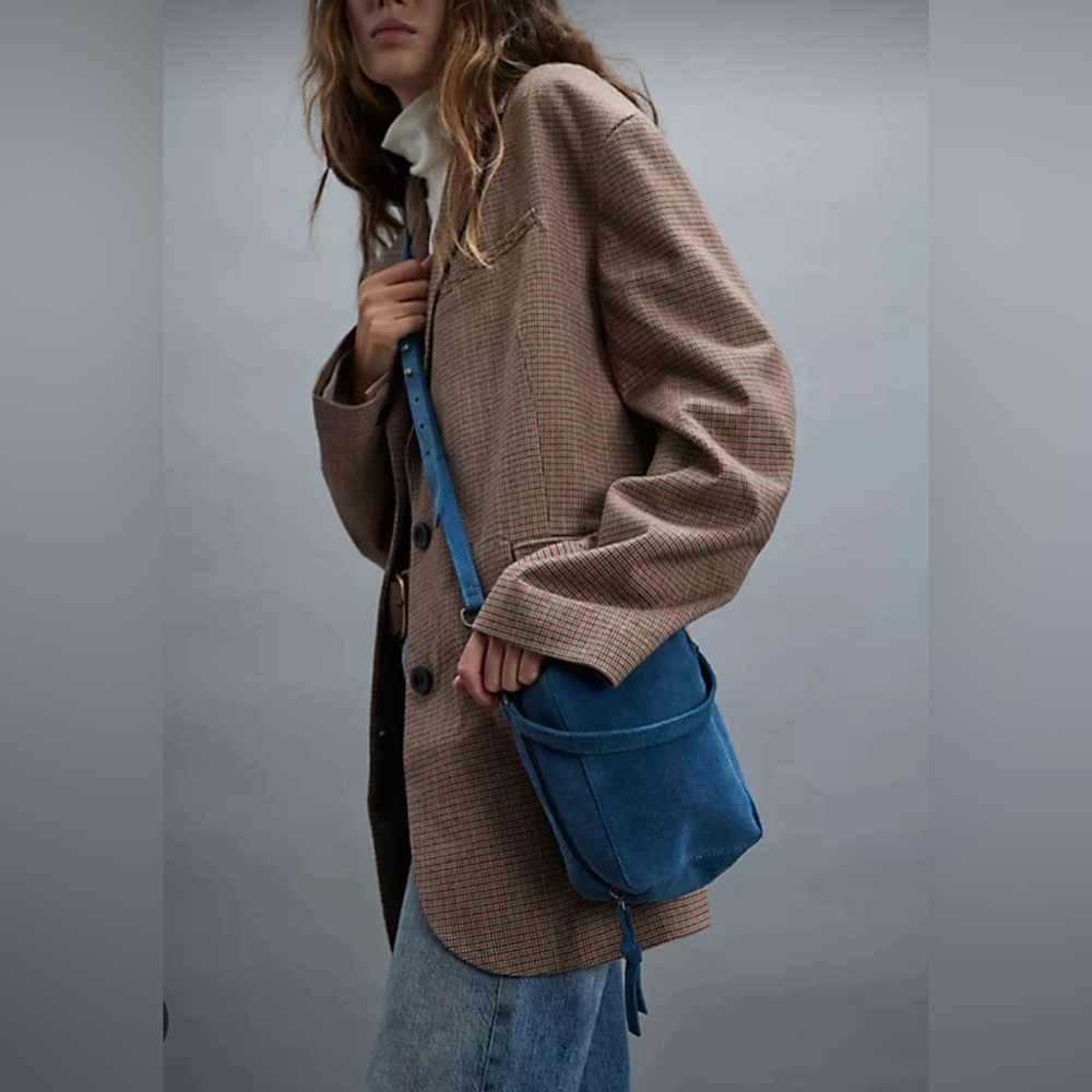Free People Blue Crossbody Bag Denim Style